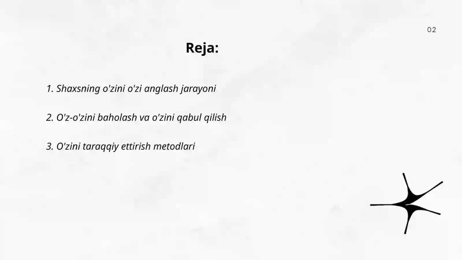 Shaxsning ózini-ôzi tarbiyalash muammosi 2