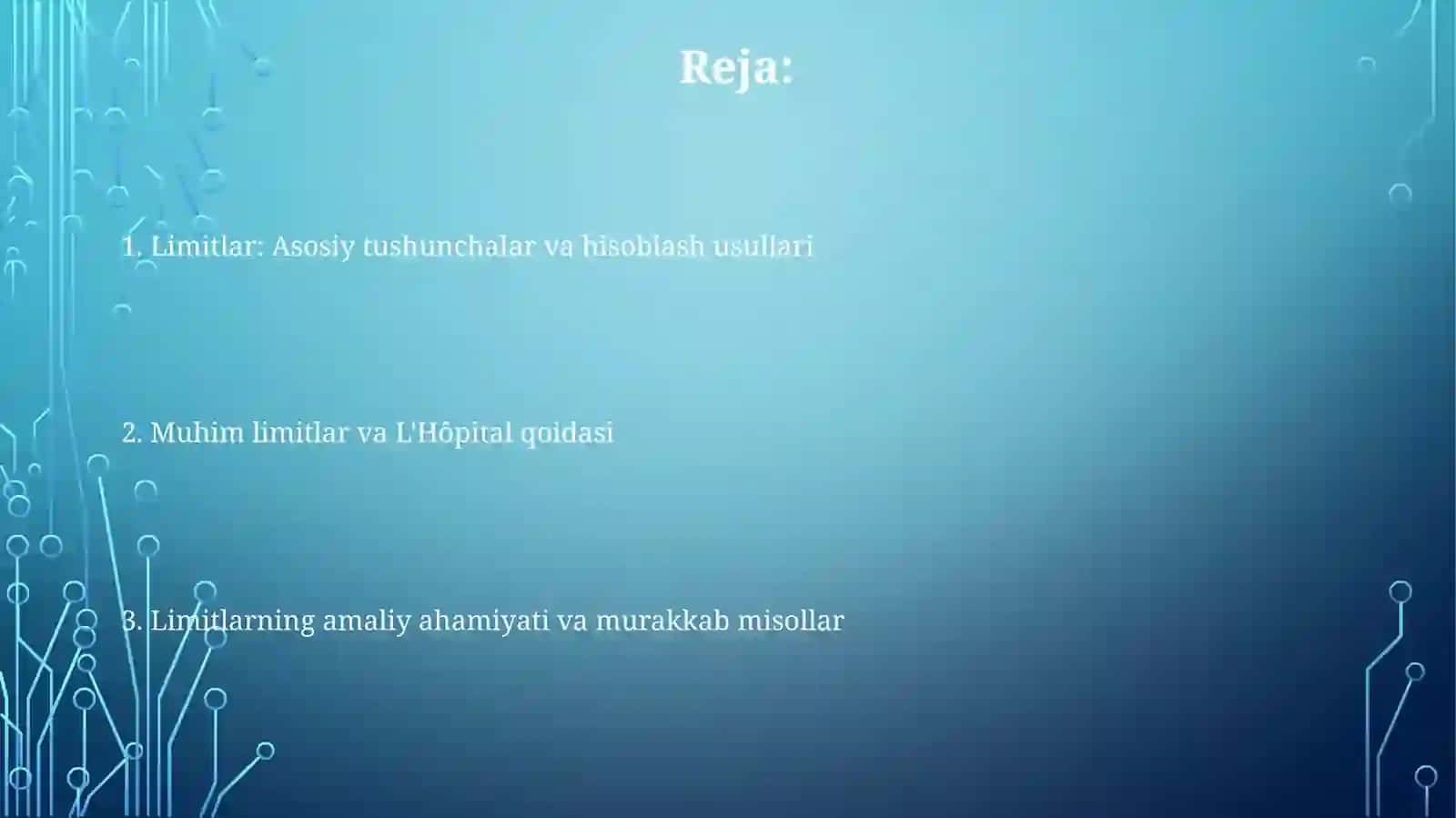 Ajoyib limitlar 2