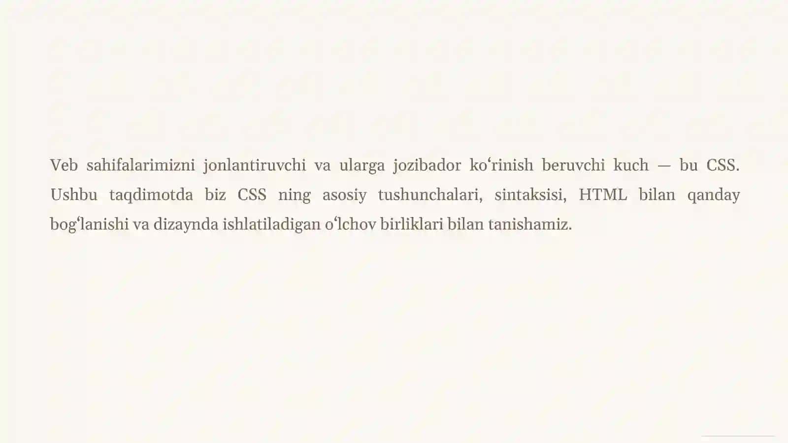 4-Mavzu. CSS ga Kirish: Veb Dizaynning Asosiy Qismi 2
