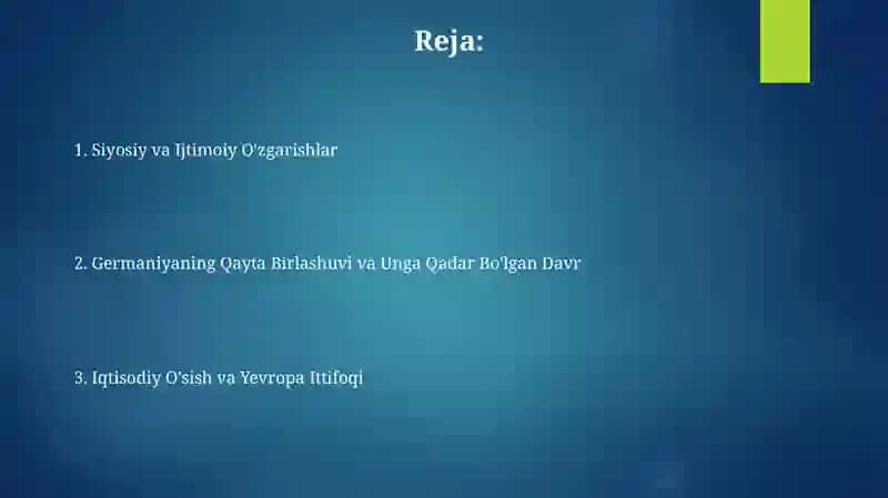 Siyosiy va Ijtimoiy O'zgarishlar 2