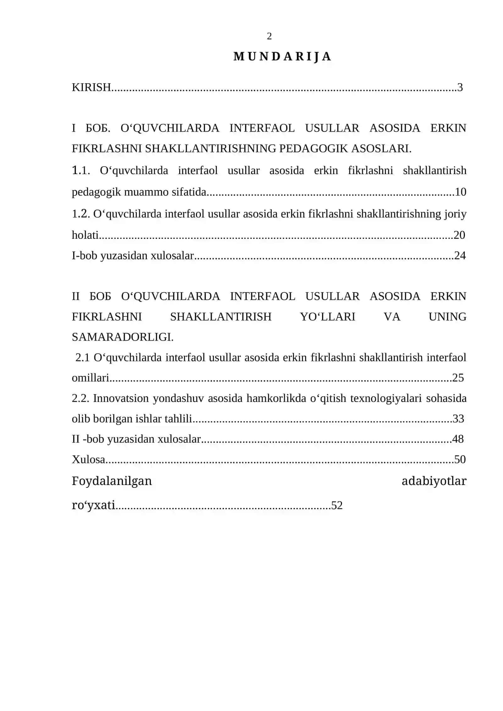 O‘quvchilarda erkin fikrlashni shakllantirishda interfaol usullarning ahamiyati 2