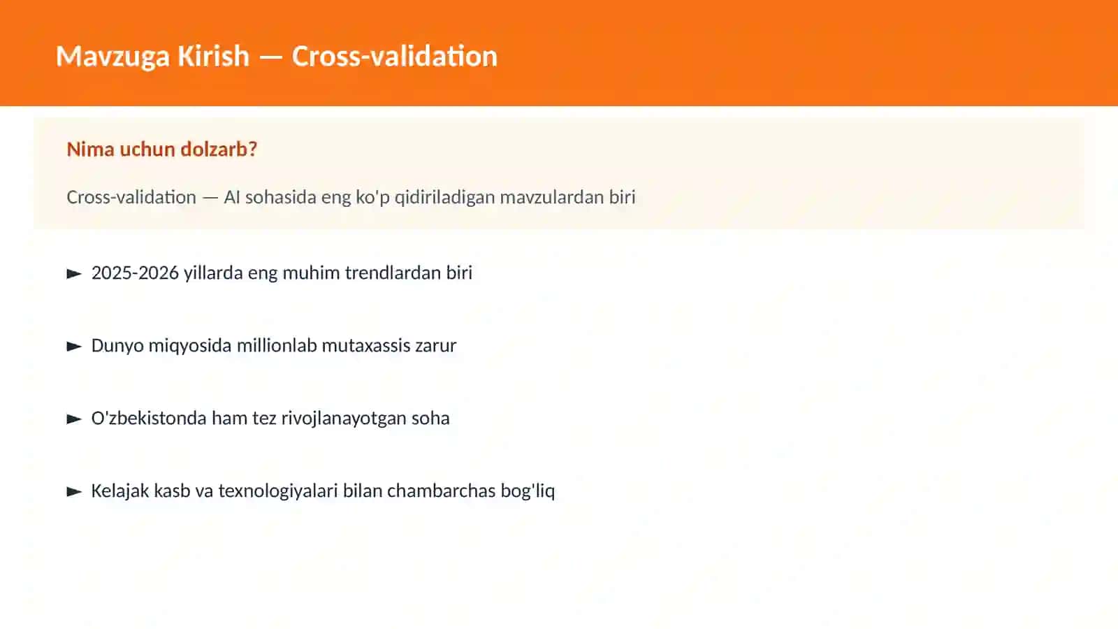 AI | MACHINE LEARNING ASOSLARI 2