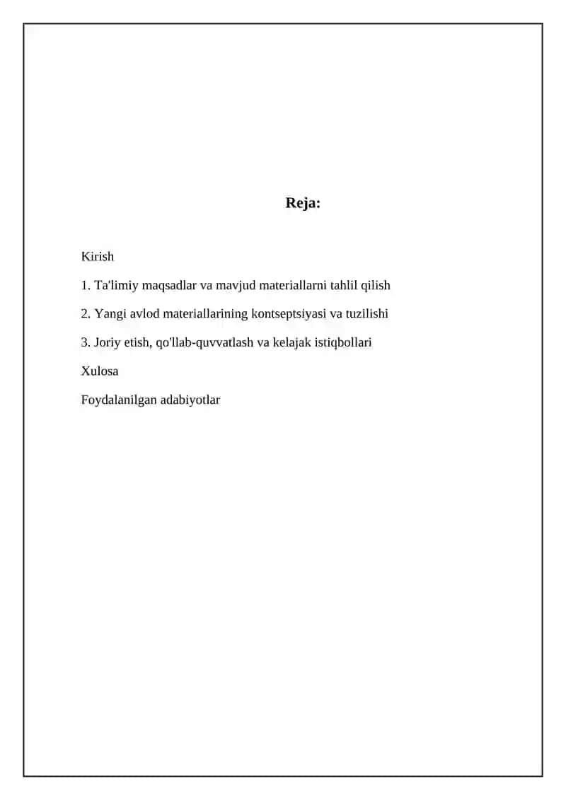 Astronomiyadan oʻquv va oʻquv metodik materiallarning yangi avlodini yaratish REFERAT 2
