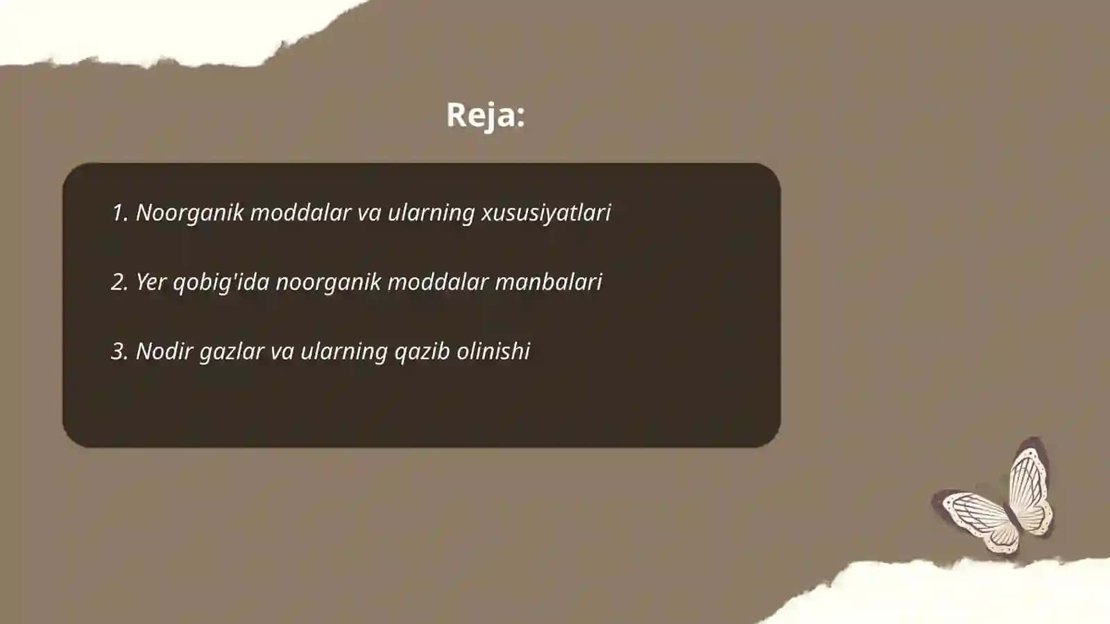 Noorganik moddalarining tabiiy manbalari 2