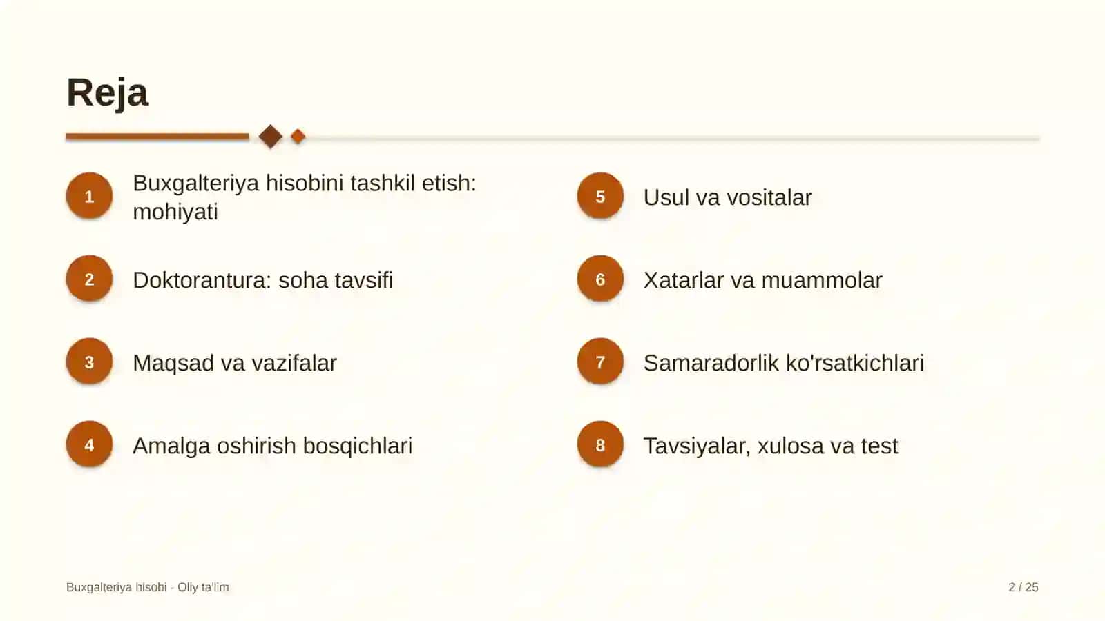 Doktoranturada buxgalteriya hisobini tashkil etish 2