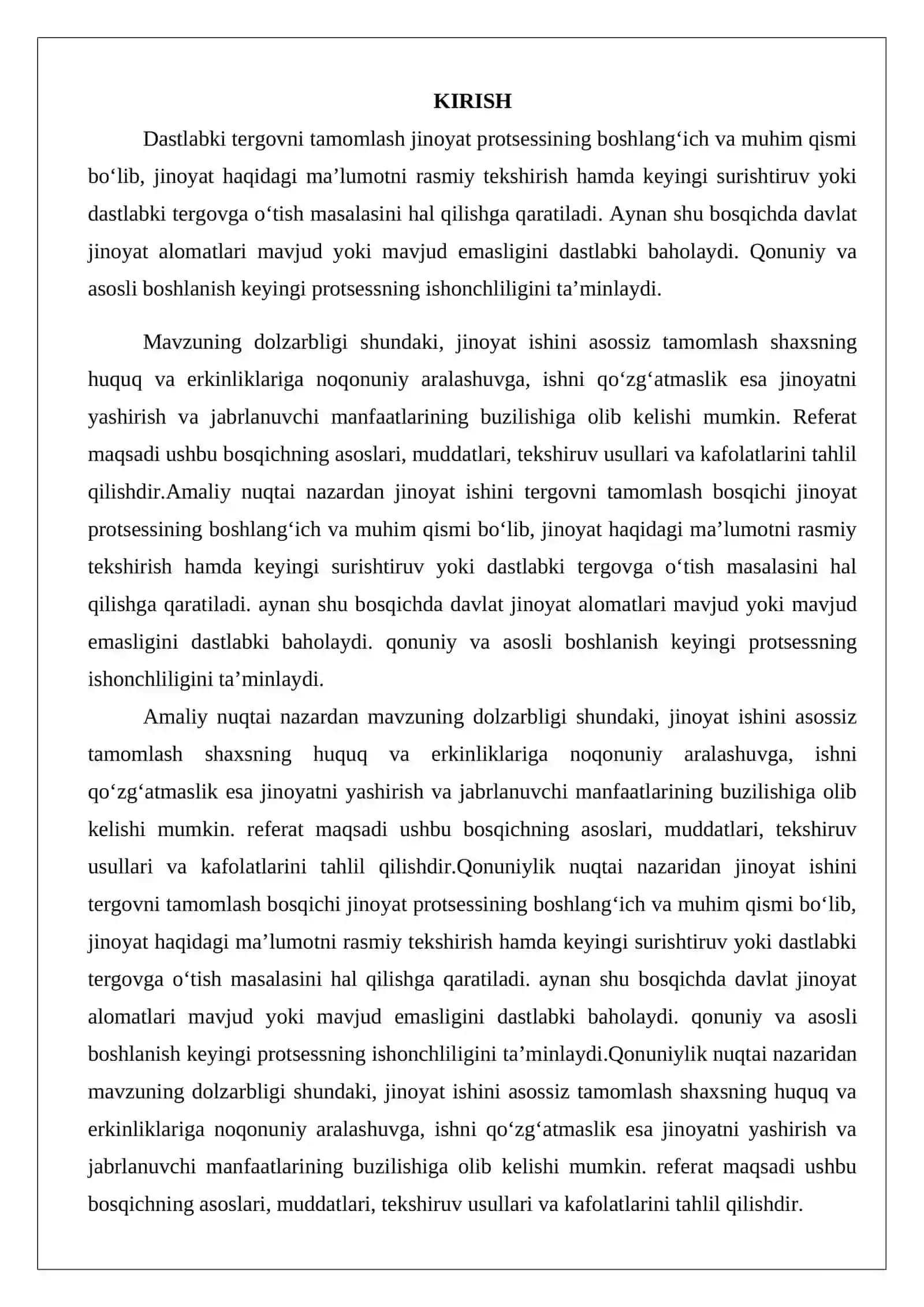 Dastlabki tergovni tamomlash va uning turlari 2
