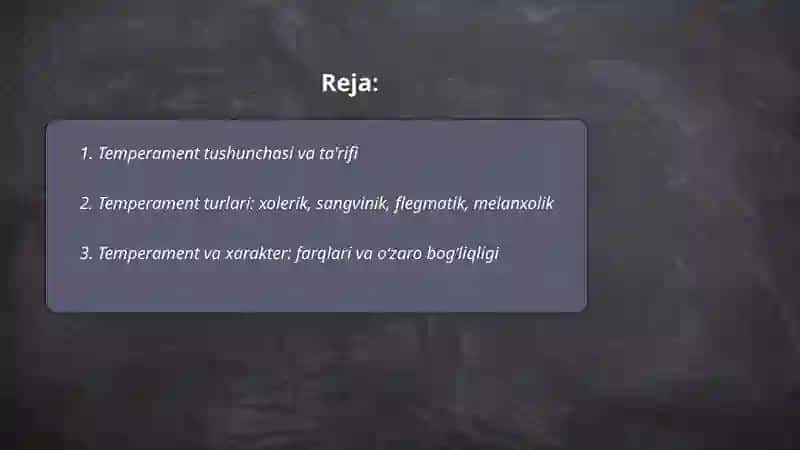 Temperament 2