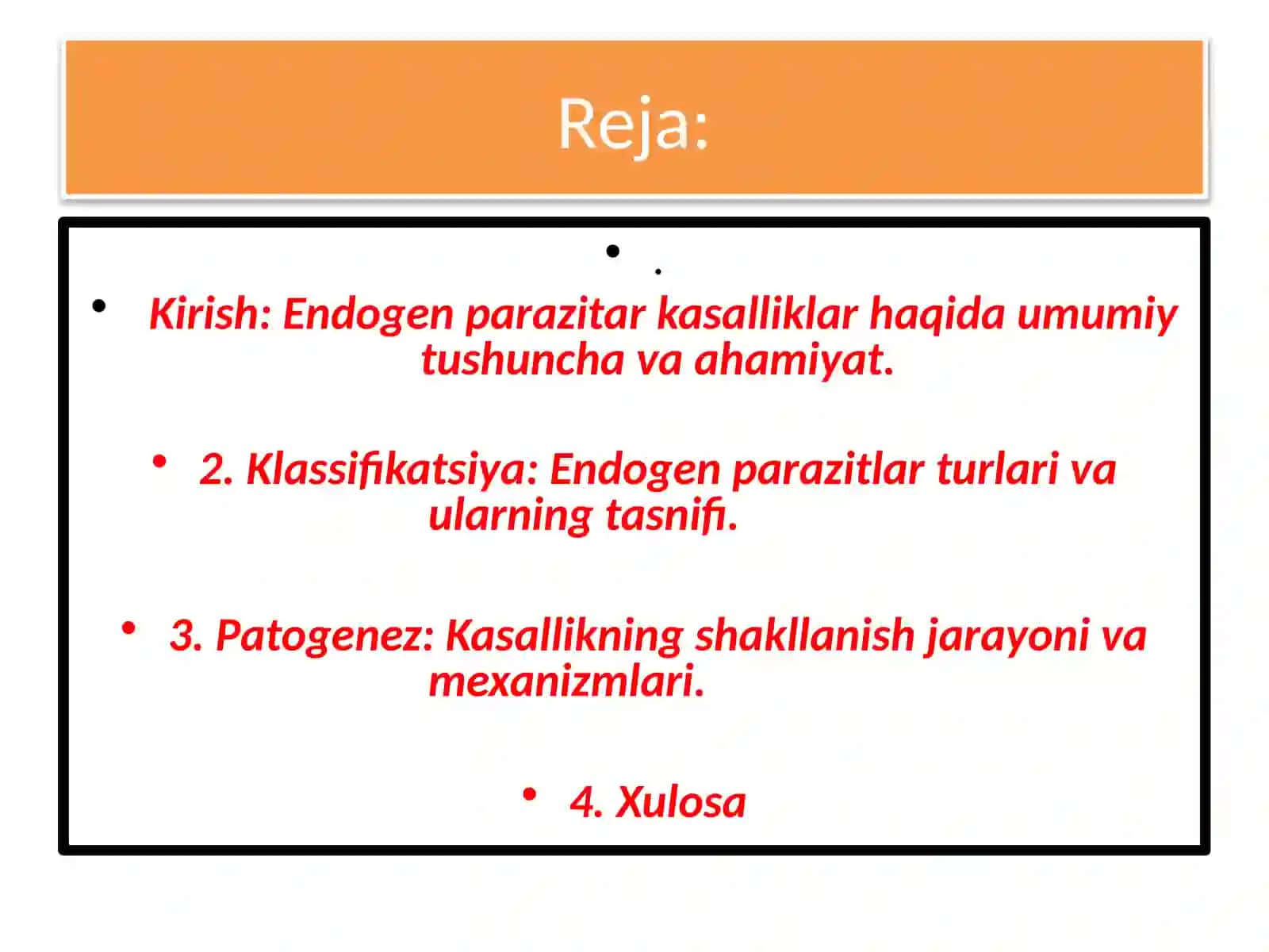 Endogenparazitarkasalliklar klassifikatsiyasi patoginezi 2