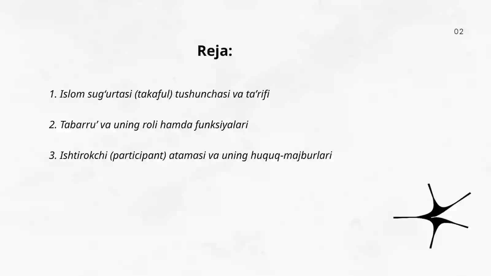 Islom sugʻurtasi atamalari va ularning guruhlanishi 2