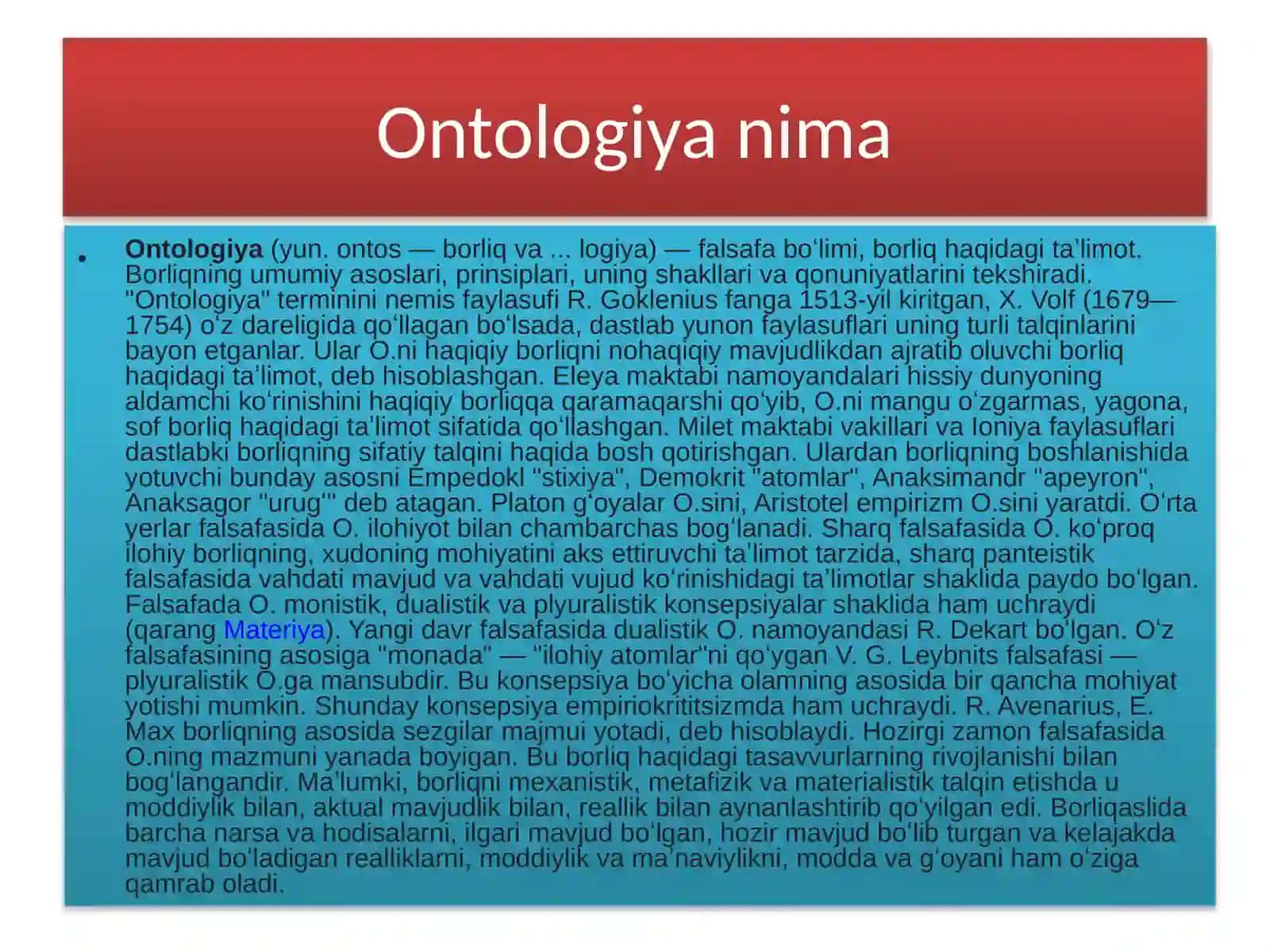 Ontologiyaning asosiy kategoriyalari,zaruratva tasodif, sabab va oqibat 2