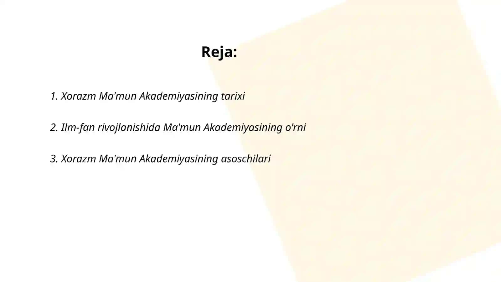 Xorazm ma'mun akademiyasi - ilm- fan koshonasi 2