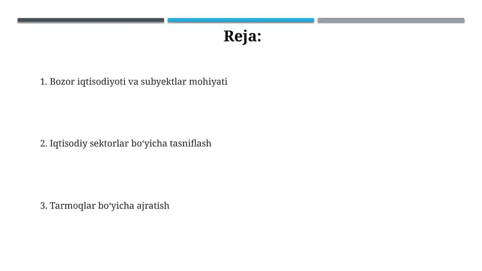 Bozor iqtisodiyoti va subyektlar mohiyati 2