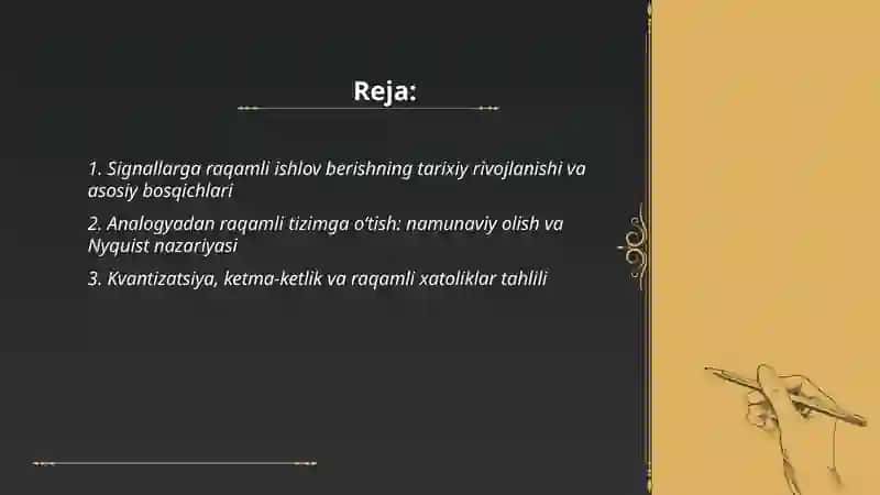 Signallarga raqamli ishlov berishning rivojlanish bosqichlari va istiqbollari 2