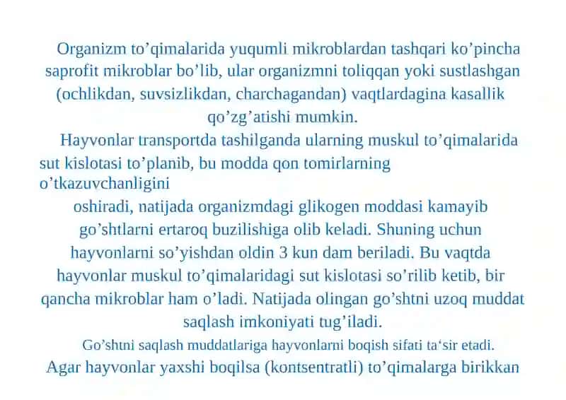 Go'shtvago'shtmaxsulotlarini bakteriologik ko'rsatkichlarni baxolash 2