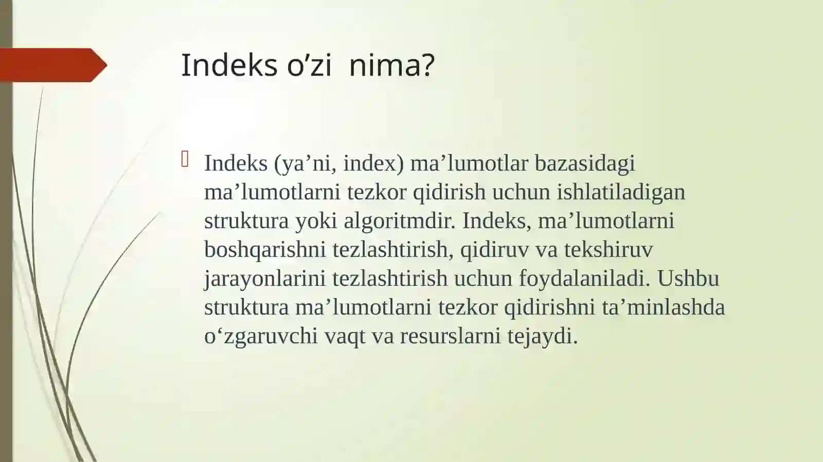 Taqsimlangan va dinamik indekslash 2