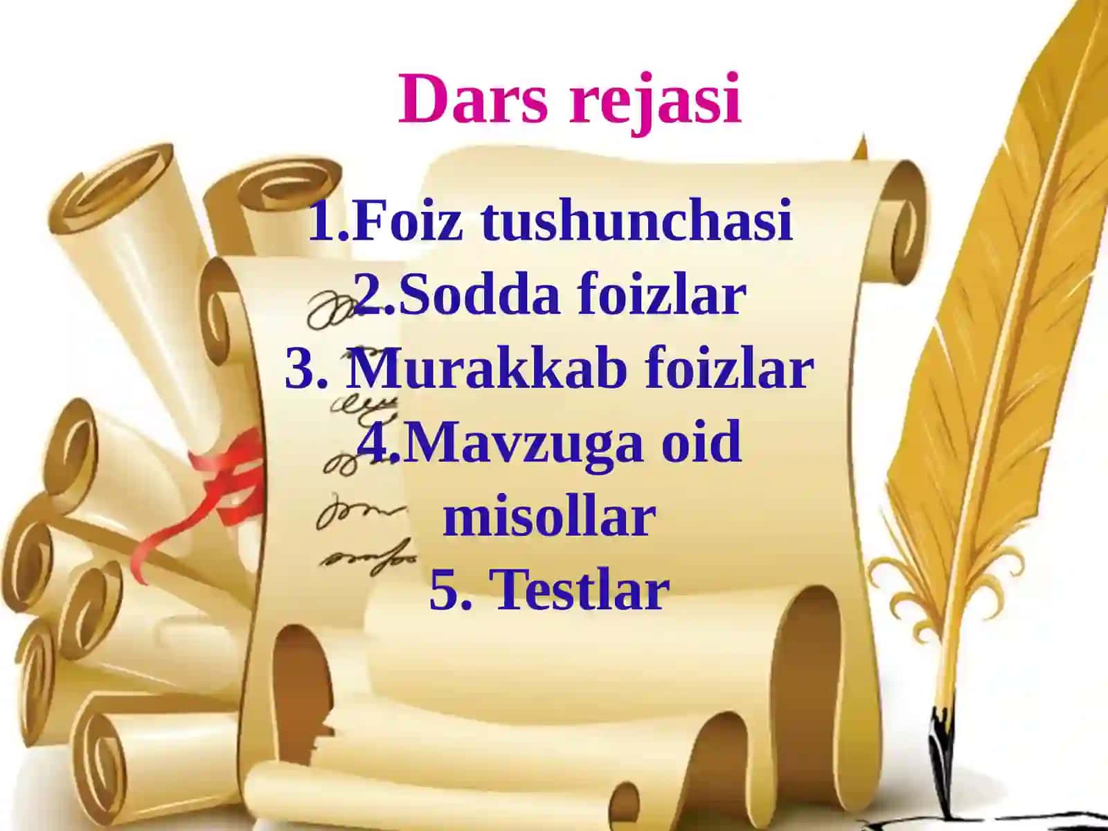 5-sinf. Sodda va murakkab foizlar 2