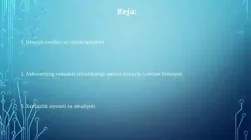Axborotning ruxsatsiz ishlatilishiga qarshi dasturiy ta'minot himoyasi 2