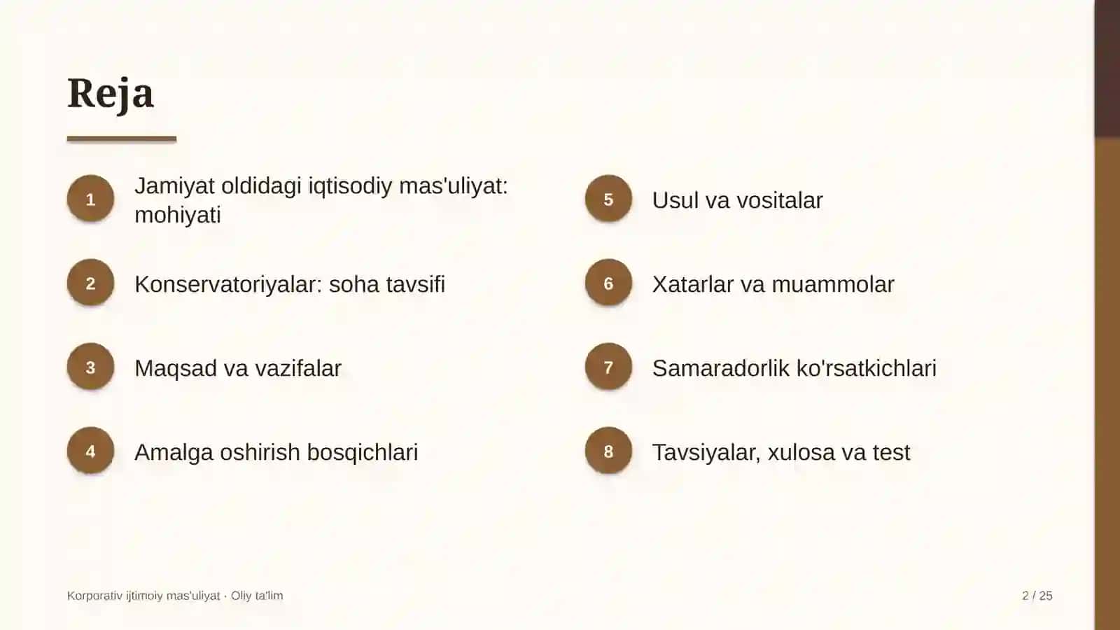 Konservatoriyalarda jamiyat oldidagi iqtisodiy mas'uliyatni amalga oshirish 2