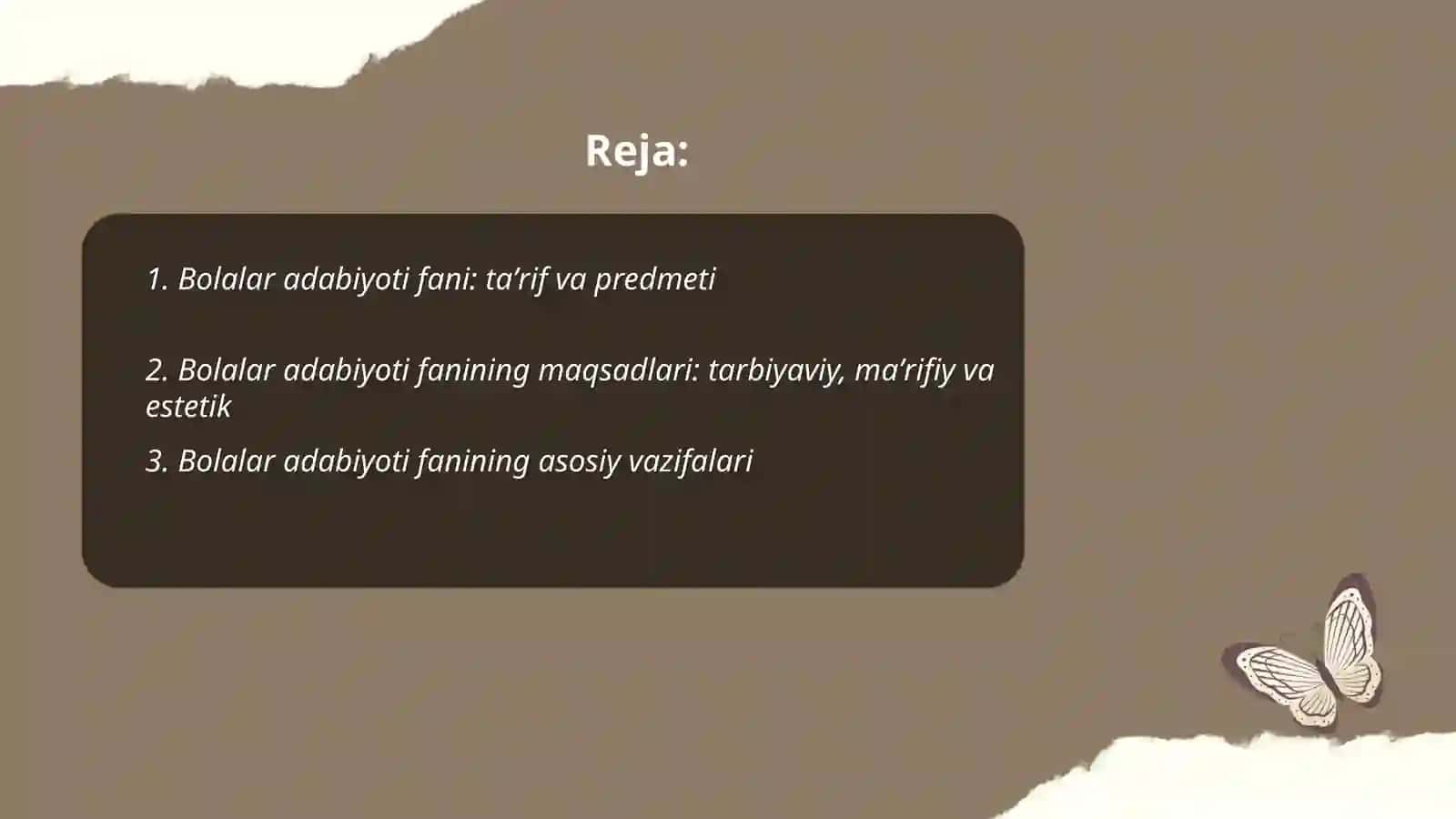 Bolalar adabiyoti fanining maqsad va vazifalari 2