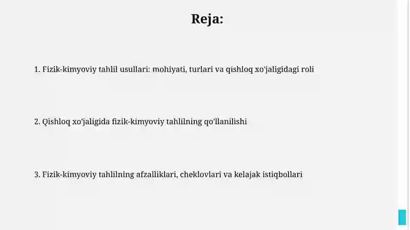 Fizik-kimyoviy tahlil 2