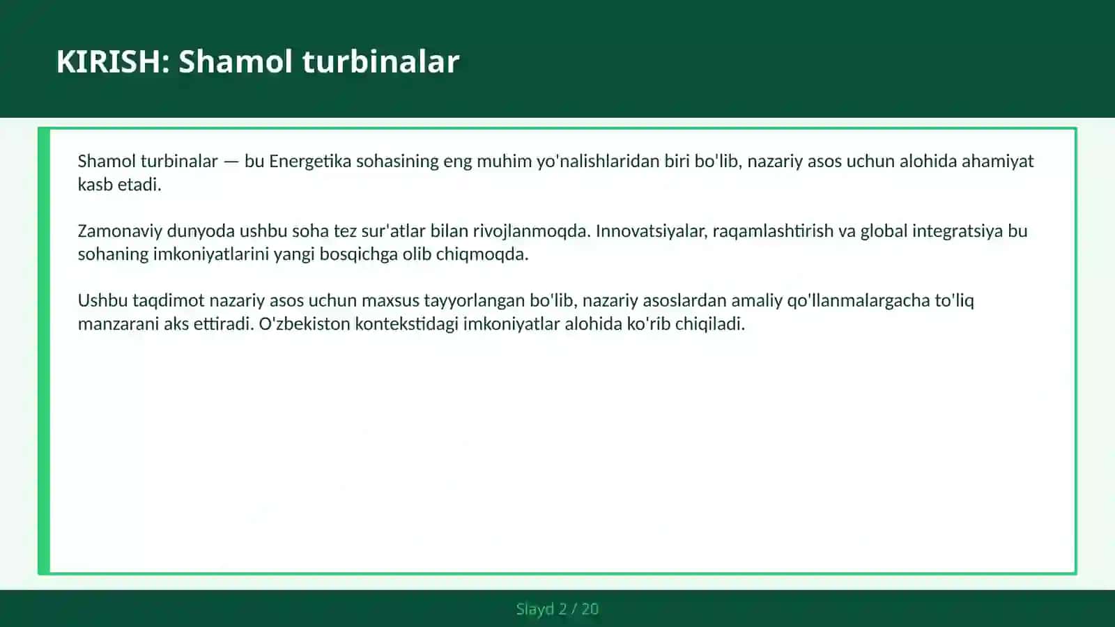 Shamol turbinalar 2