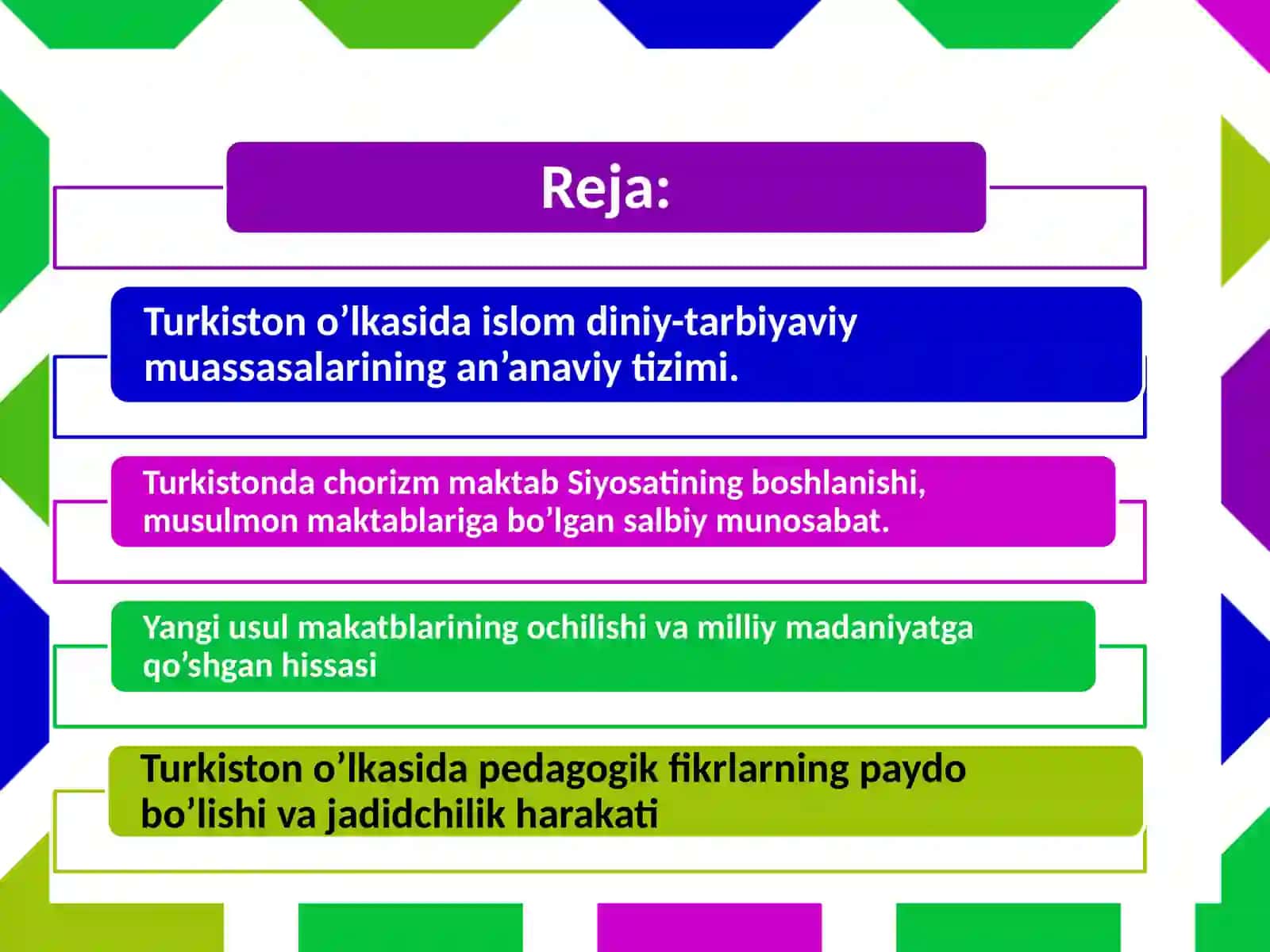 XIX asrda O'zbekistonda ta'lim 2