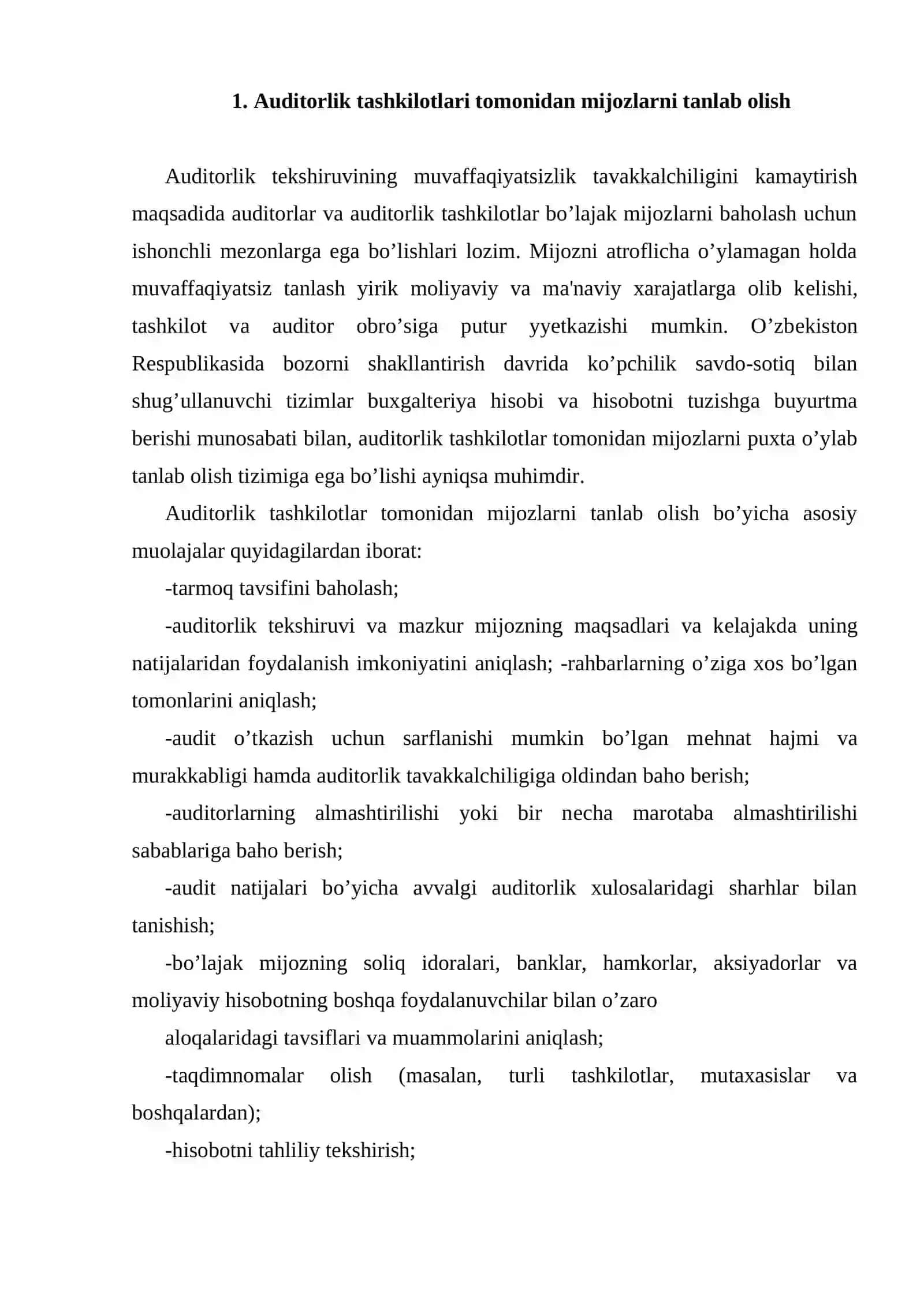 Auditorlik tеkshiruvini tayyorlash 2