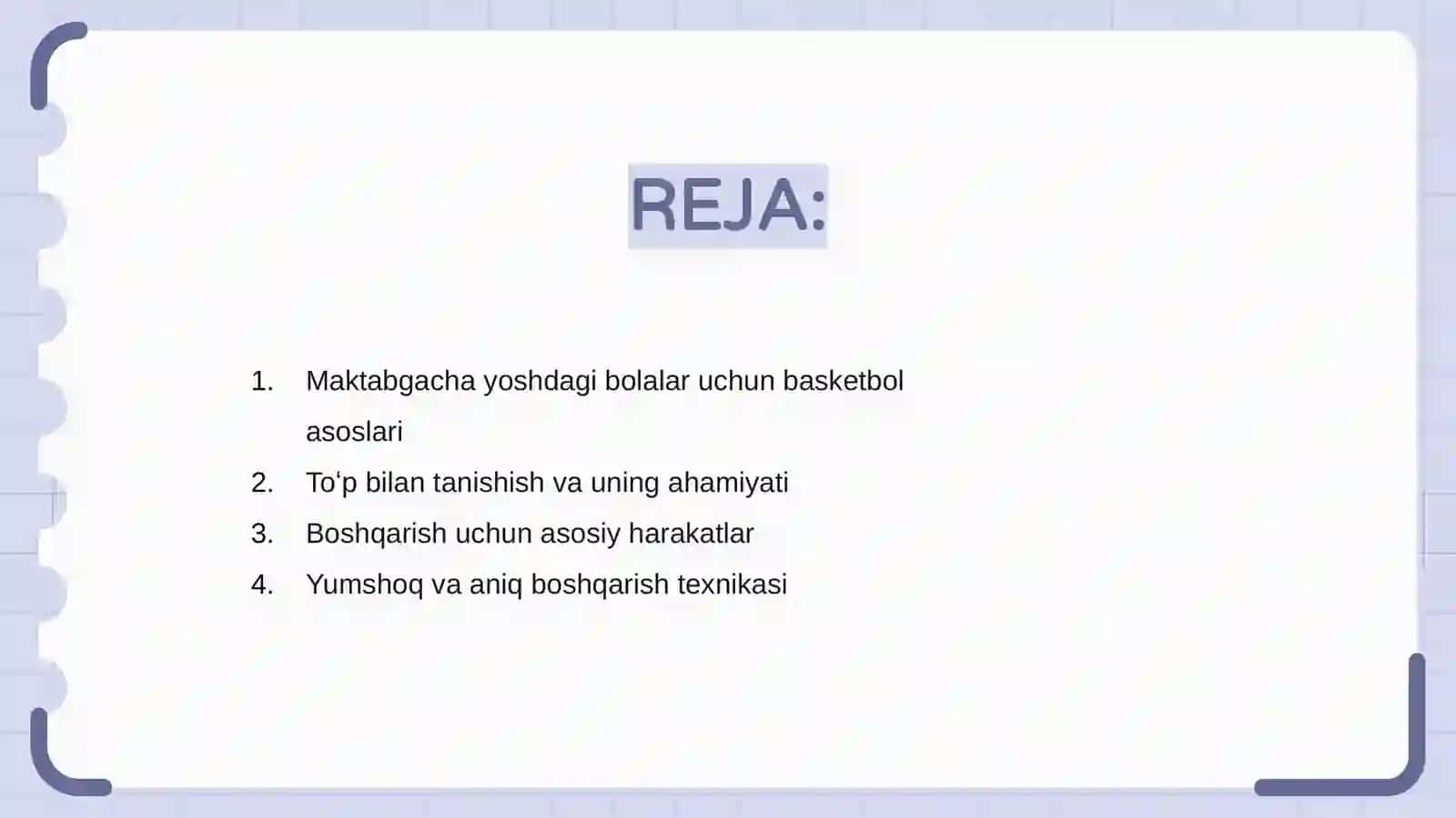 Maktabgacha yoshdagi bolalarga basketbol oʻyinida toʻpni boshqarishni dastlabki tehnik usullarini oʻrgatish 2