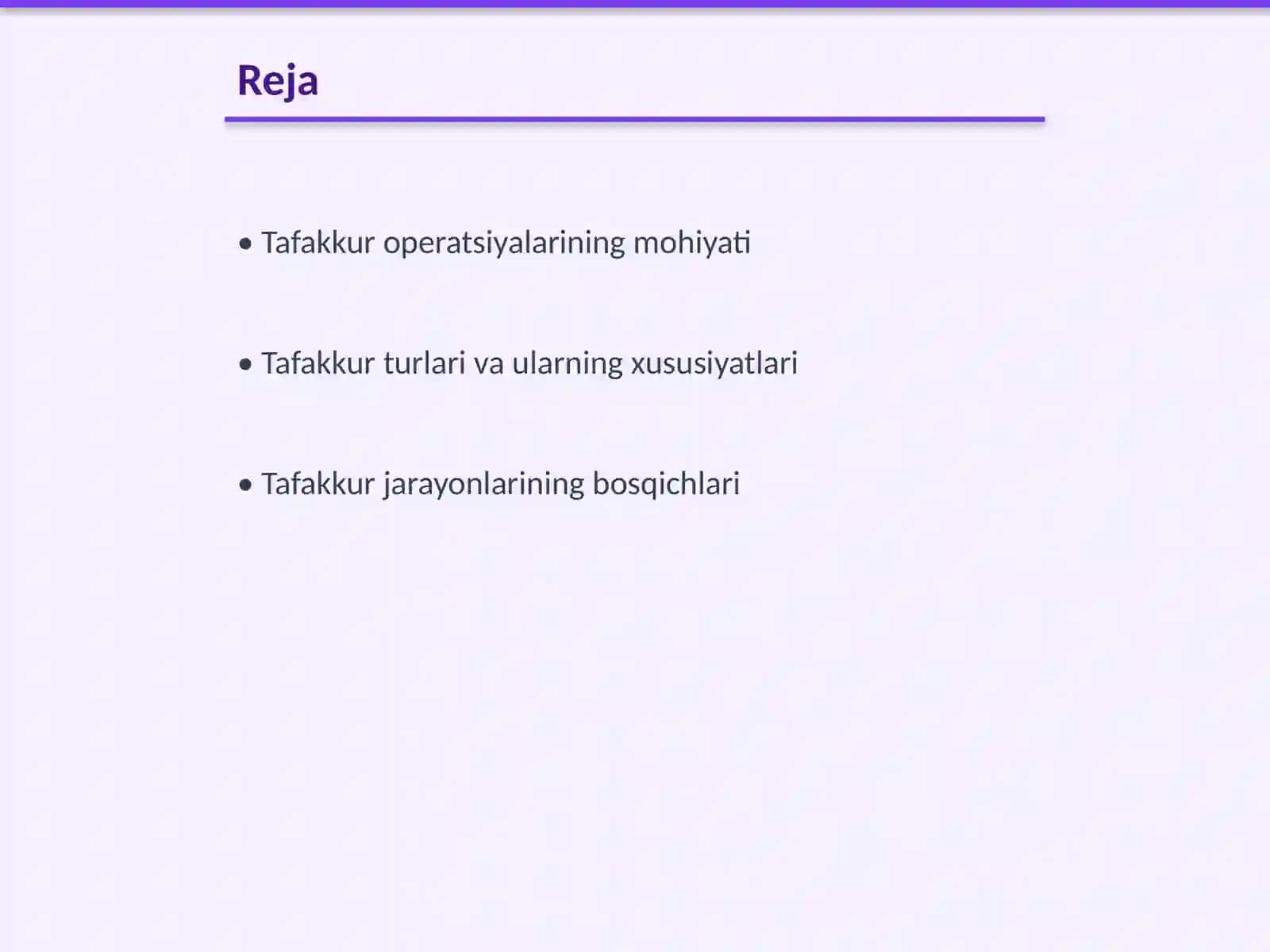 Tafakkur operatsiyalari 2