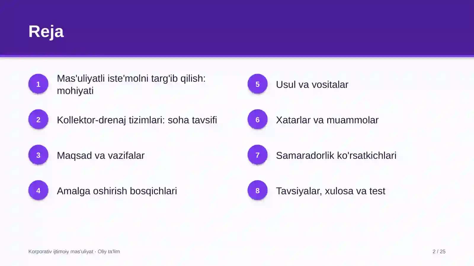 Kollektor-drenaj tizimlarida mas'uliyatli iste'molni targ'ib qilish 2
