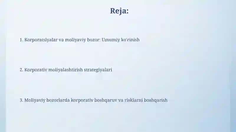 Moliyaviy bozorda korporativ boshqaruv 2