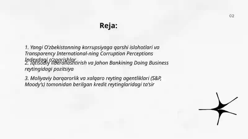 Yangi O‘zbekistonning korrupsiyaga qarshi islohotlari va Transparency International-ning Corruption Perceptions Indexdagi o‘zgarishlar 2