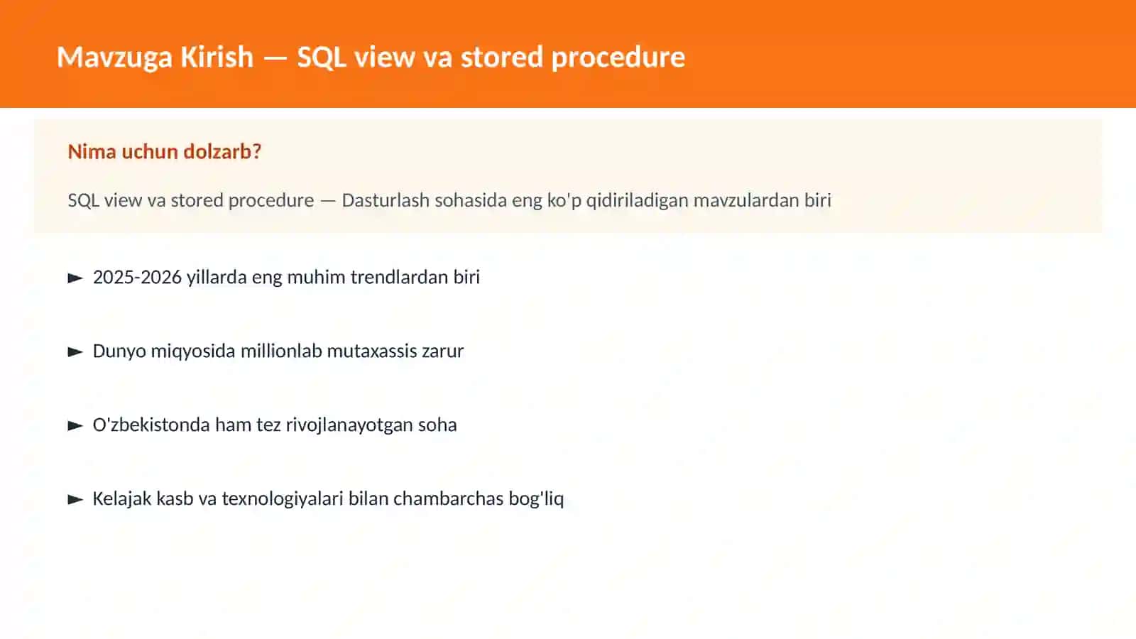 SQL view va stored procedure 2