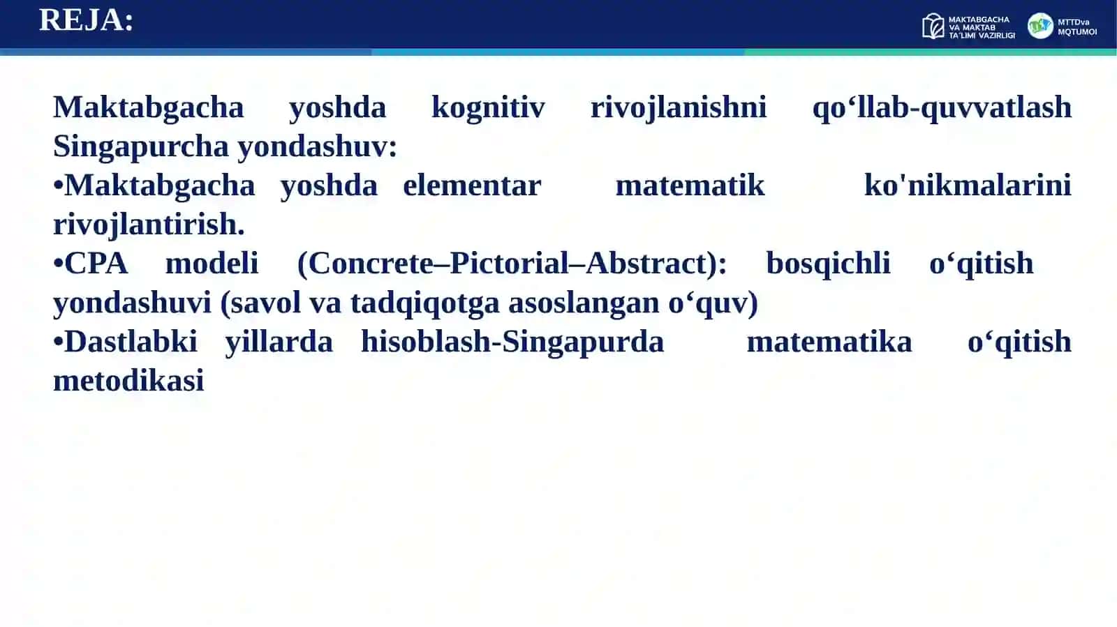 Maktabgacha yoshda Kognitiv rivojlanishni qo‘llab-quvvatlash 2
