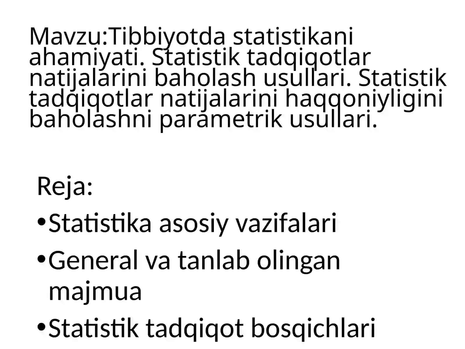 PEDIATERIYA FAKULTETI 305-A GURUH TALABASIABDULLAYEV XASANBOYNINGJAMOAT SALOMATLIGIFANIDAN TAQDIMOTI 2
