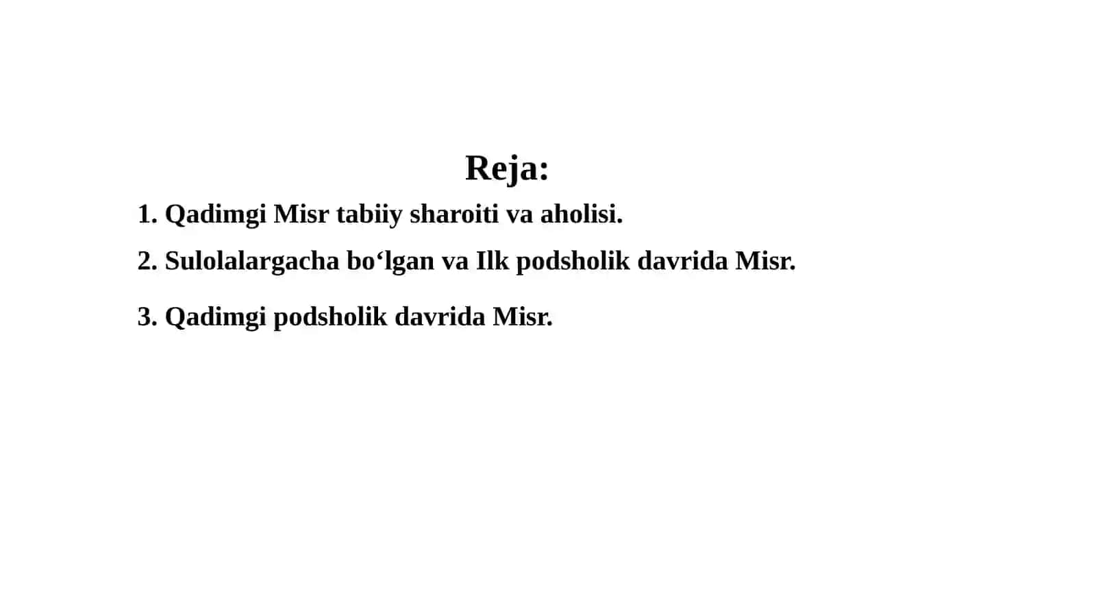 Qadimgi Misr (Ilk va Qadimgi podsholik) 2