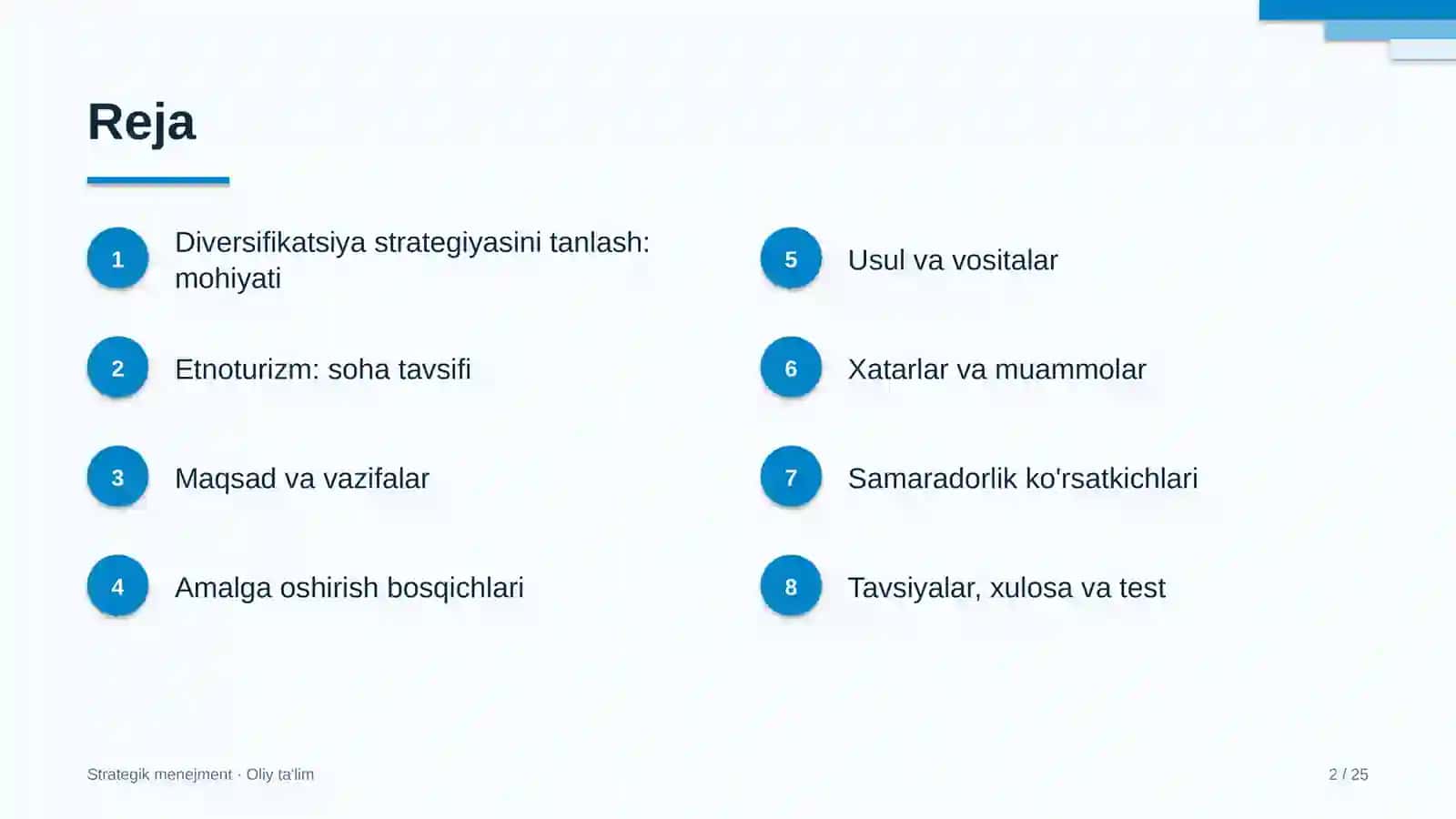 Etnoturizmda diversifikatsiya strategiyasini tanlash 2