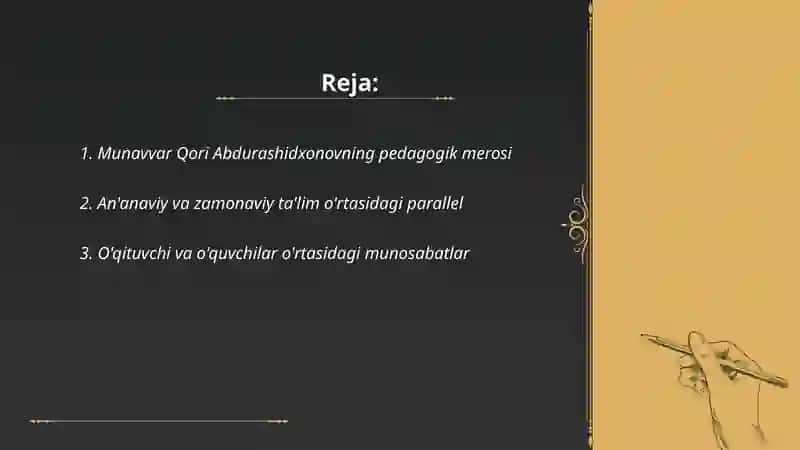 Munavvar Qori Abdurashidxonov pedagogik qarashlari 2