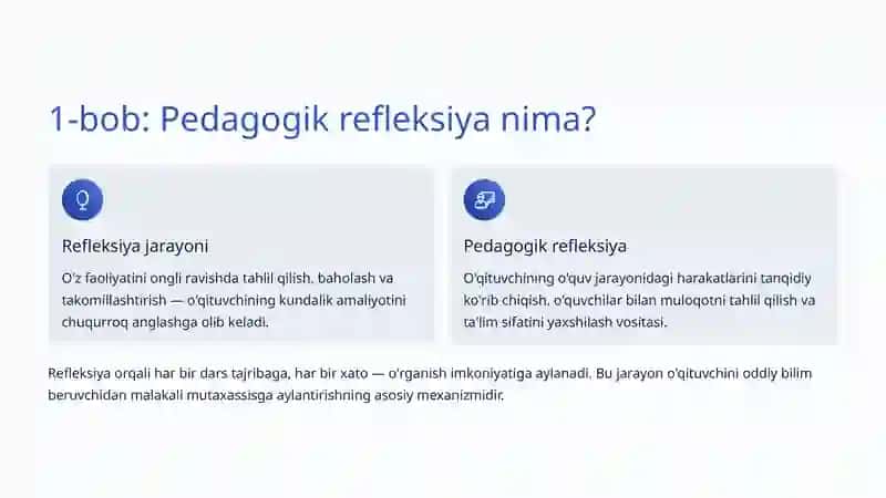 Pedagogik refleksiya 2