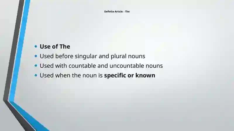 Definite Article“The” 2