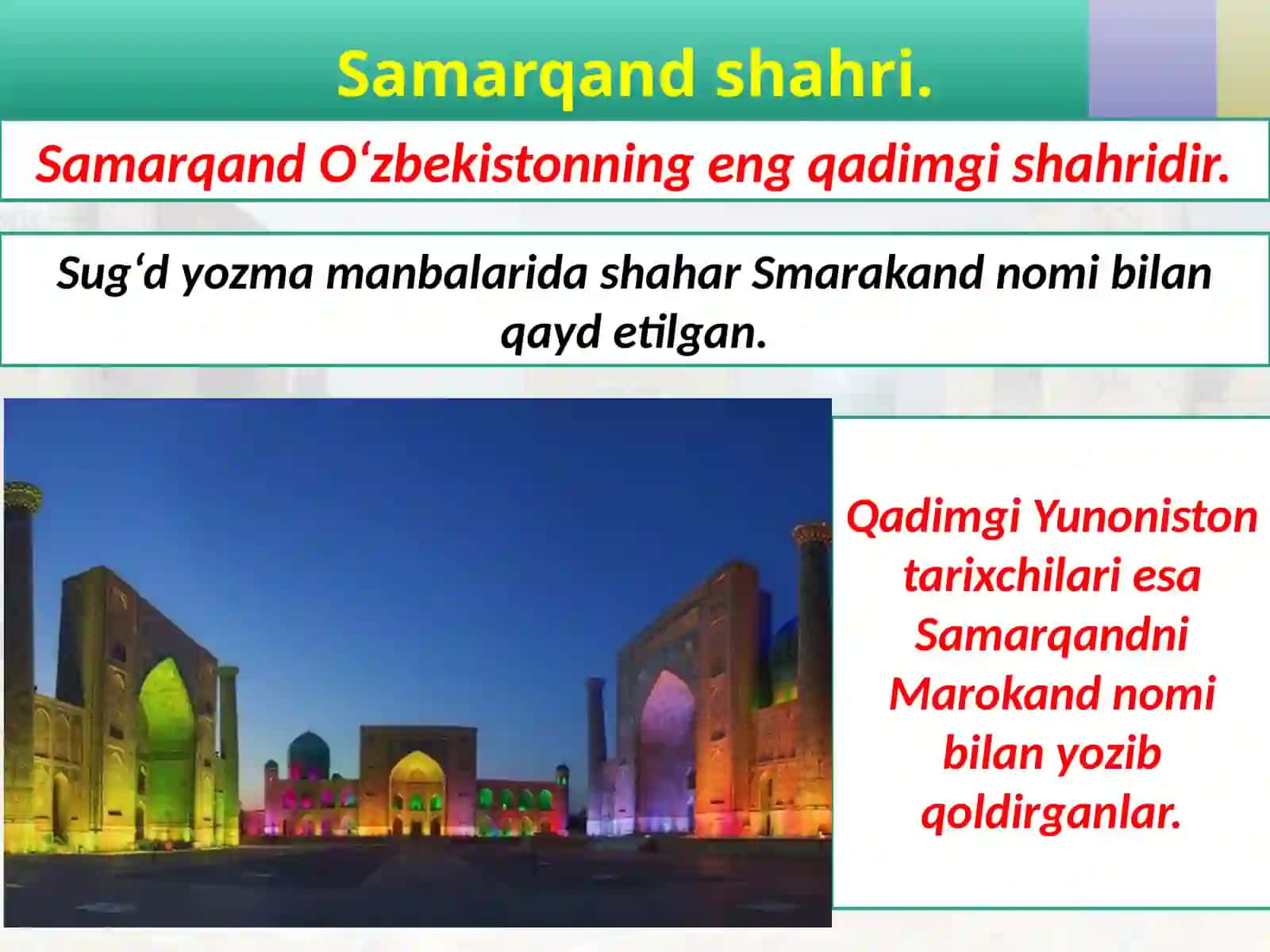 O’zbekistonning tarixiy shaharlari 2