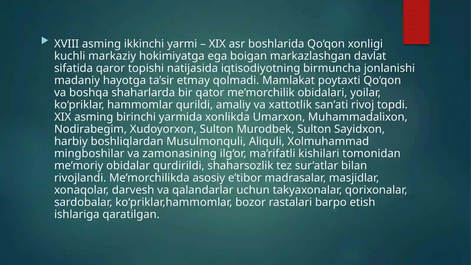 Qoʻqonxonligining madaniy hayoti 2