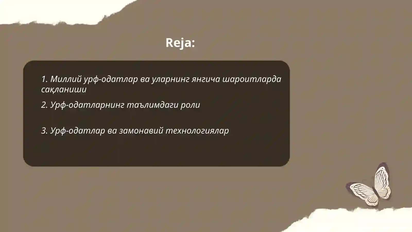 Миллий урф-одатлар ва уларнинг янгича шароитларда сақланиши 2