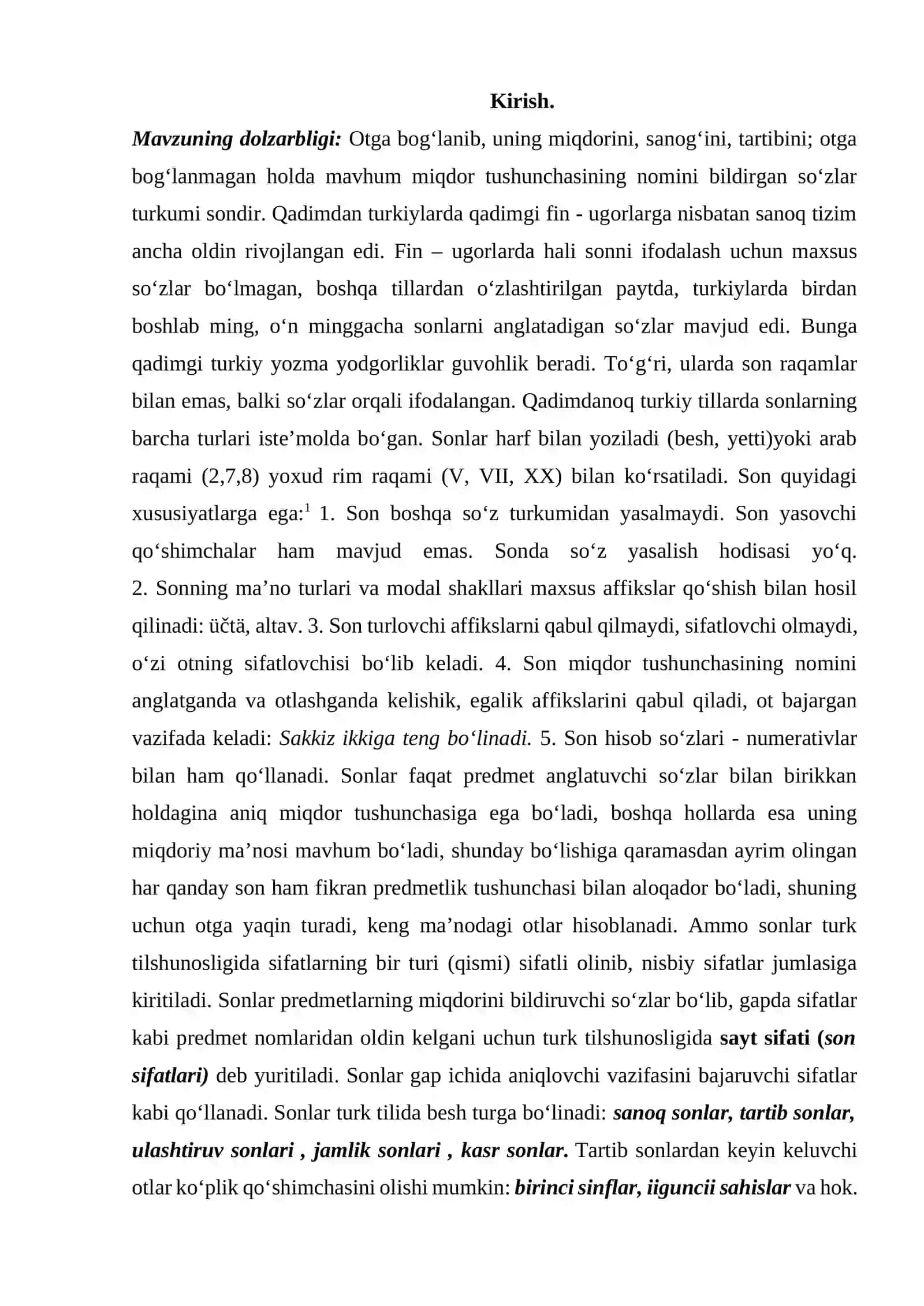 Turkiy tillarda son so‘z turkumi 2