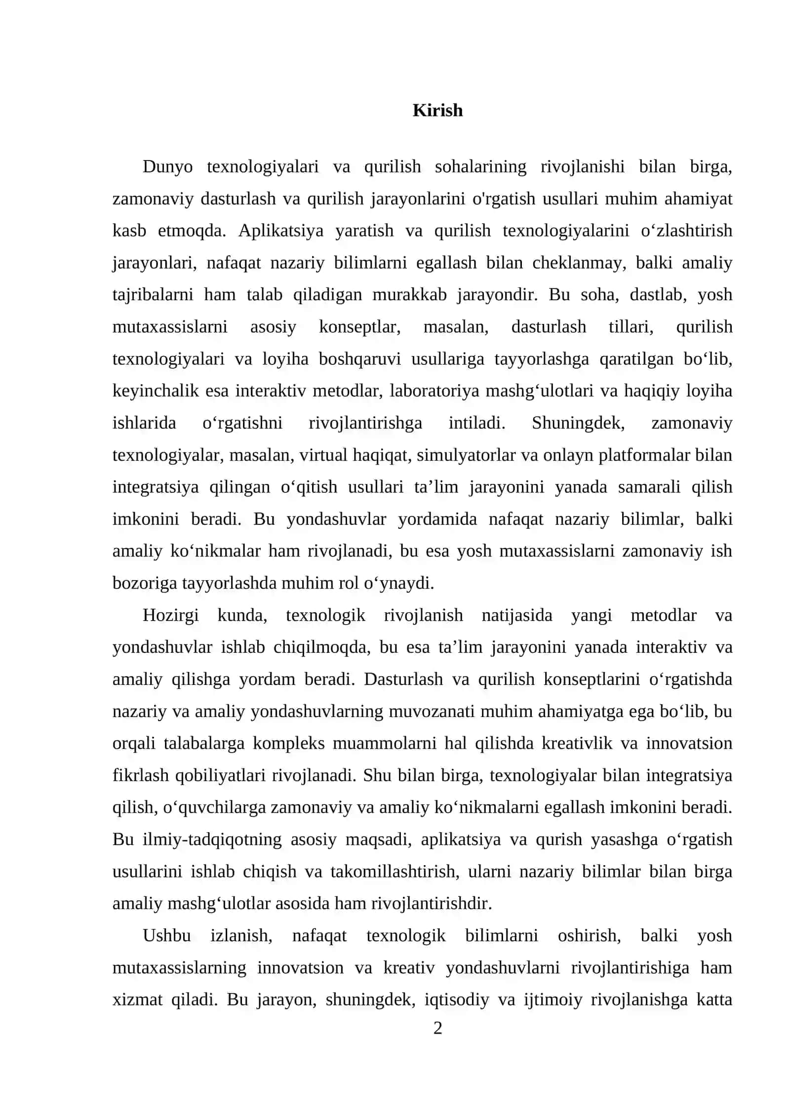 APLIKATSIYA VA QURISH YASASHGA O'RGATISH USULLARI 2