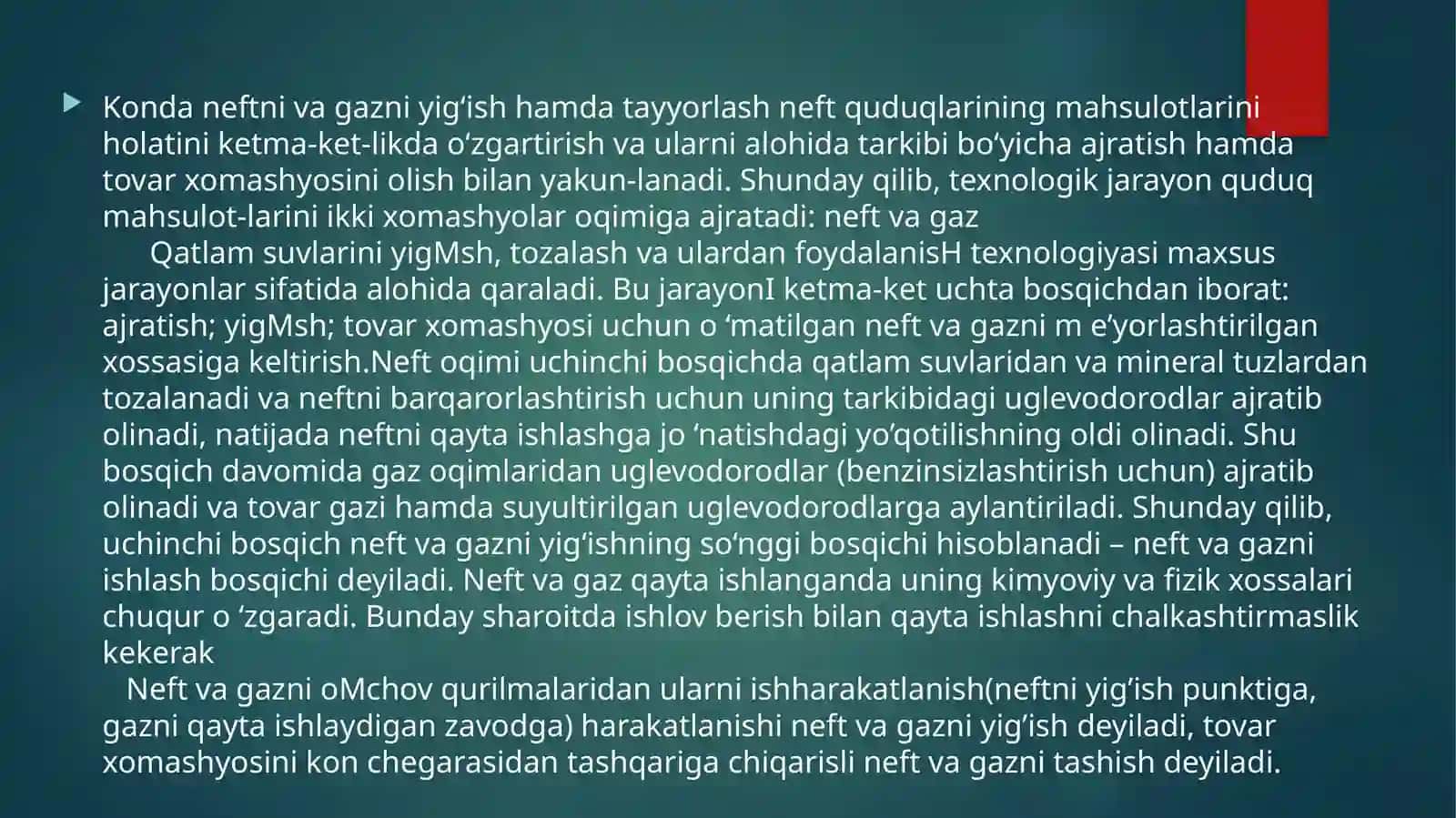 NEFT VA GAZ KONLARINI ISHLASHNI LOYIHALASH 2