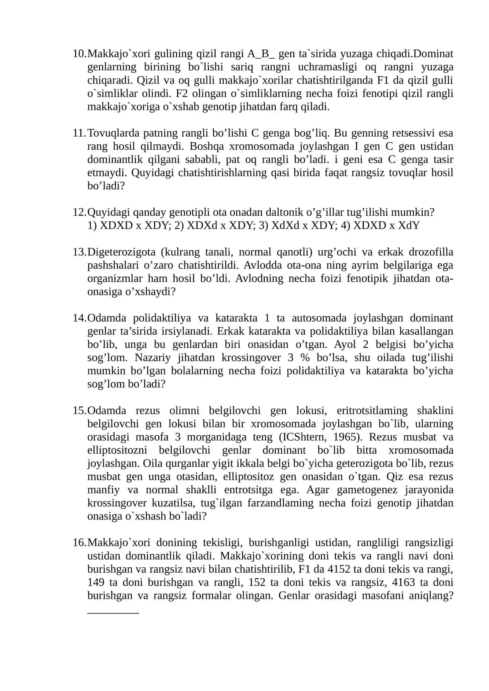 Oraliq nazorat savollari Tibbiy Biologiya 2
