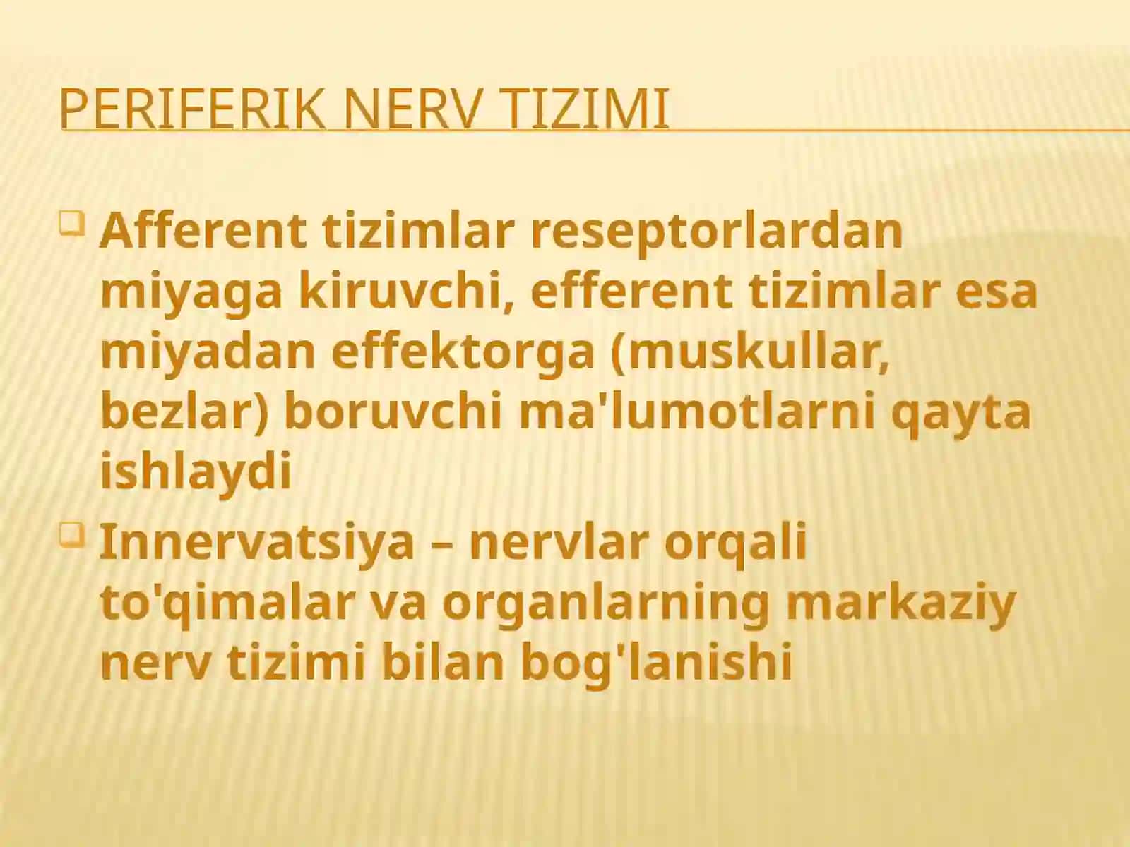 Afferent asab tizimiga ta'sir qiluvchi dori vositalari 2