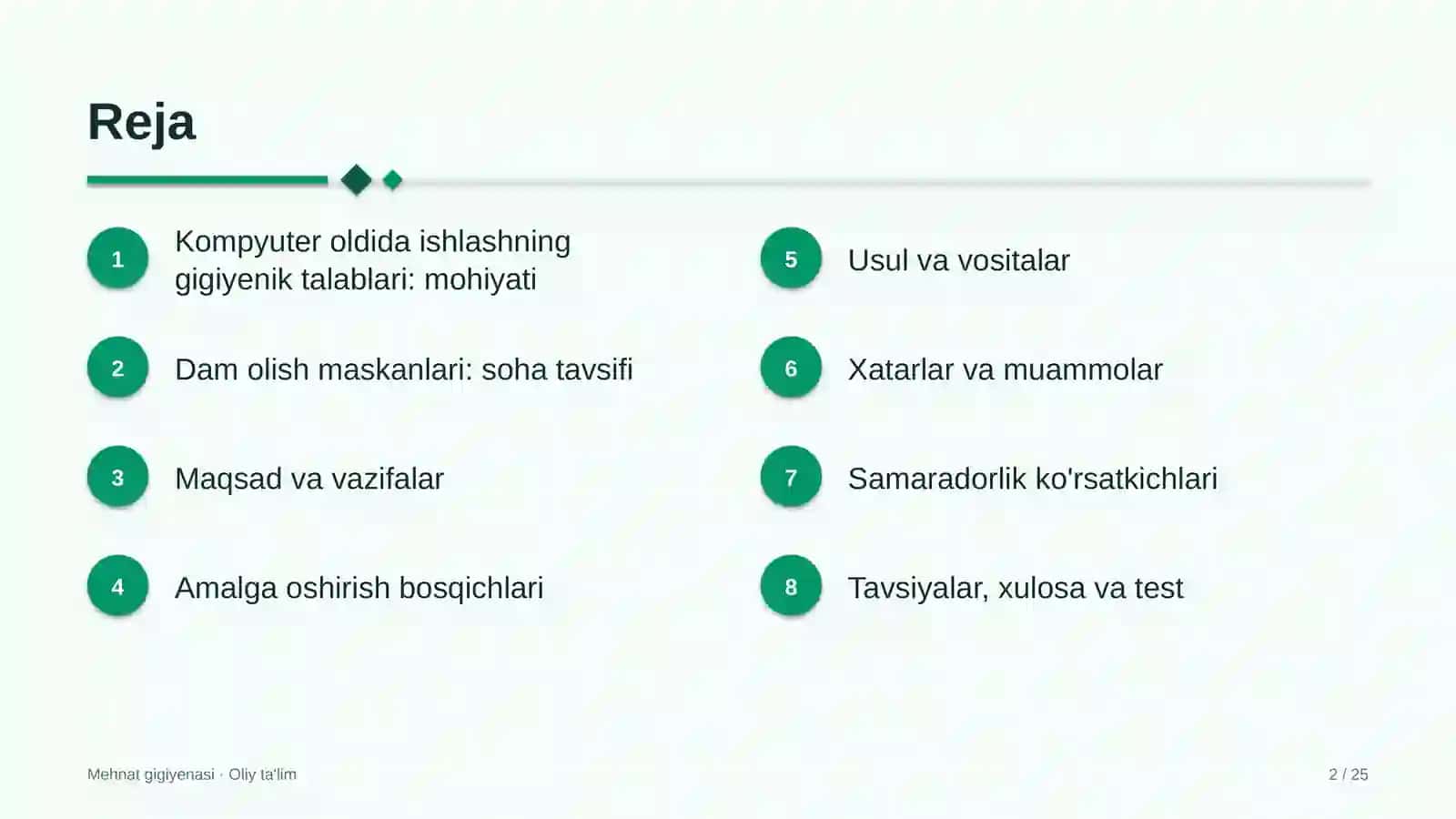 Dam olish maskanlarida kompyuter oldida ishlashning gigiyenik talablari 2