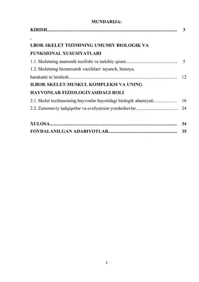 TURLI SKLET TUZILMALARINING XUSUSIYATLARI EVOLYUTSIYASI VA ULARNING HAYVONLAR HAYOTIDAGI AHAMIYATI 2